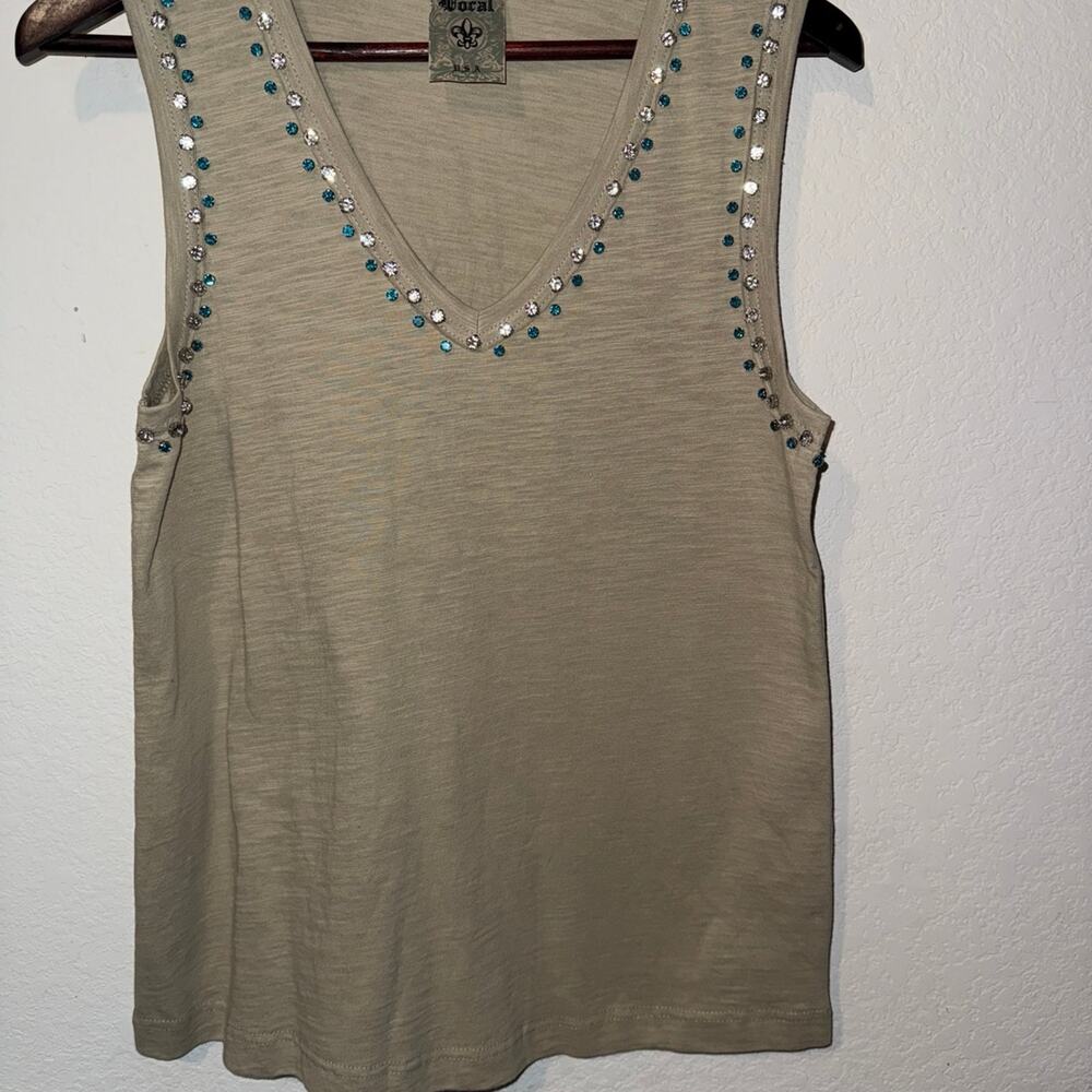 Rhinestone Boutique V-neck tank